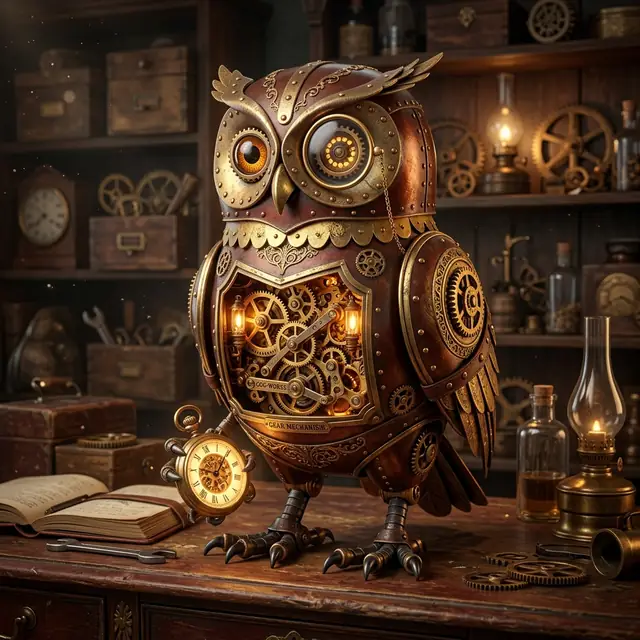 Sir Cogsworth the Tin Owl